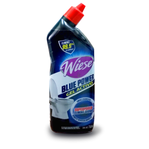 Imagen del Eliminador de Sarro Wiese 750 ml Blue Power Gel Activo con fondo de baño limpio y moderno