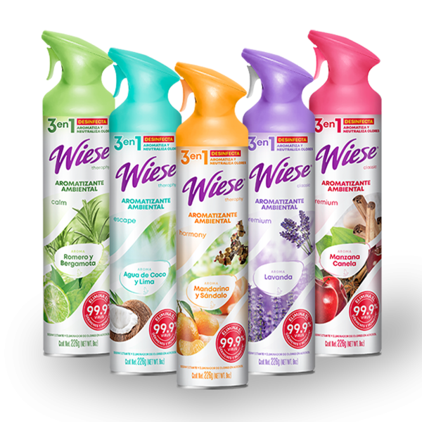 Aromatizante Wiese 3 en 1 en spray 226g - Neutraliza y perfuma