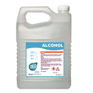 Galón de Alcohol Líquido Sanitizante DEQ al 99% para desinfección eficaz de manos y superficies