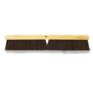 Cepillo de Polipropileno Industrial DEQ de 36 pulgadas (91.4 cm) con base de madera, cerdas grises y marrones, diseñado para barrer polvos finos y medios en pisos de concreto industrial.