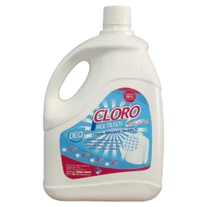 Botella de Cloro Multiusos DEQ para desinfección, blanqueo y limpieza general, disponible en varias concentraciones