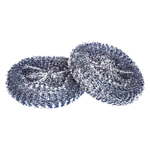Paste de Alambre, estropajo metálico de color plateado, en forma de espiral, ideal para la limpieza profunda y la remoción de grasa y suciedad en cocinas de hogares, restaurantes y hoteles.