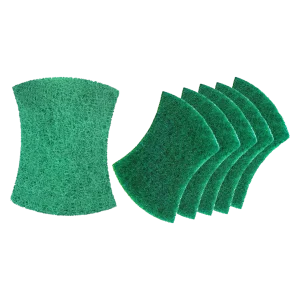 PASTE VERDE ERGONOMICO MAGIC CLOTH DEQ: Cepillo de Poliéster de 3 pulgadas (7.62 cm) de color verde, con fibra de PET reciclado, diseño ergonómico y rigidez media, ideal para barrido general.