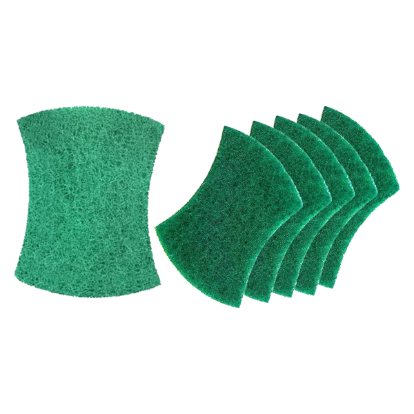 PASTE VERDE ERGONOMICO MAGIC CLOTH DEQ: Cepillo de Poliéster de 3 pulgadas (7.62 cm) de color verde, con fibra de PET reciclado, diseño ergonómico y rigidez media, ideal para barrido general.