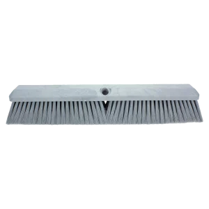Cepillo para Pisos Industrial DEQ de 30 pulgadas (76.2 cm) con block plástico gris y cerdas mixtas resistentes, diseñado para limpieza profunda de pisos en interiores y exteriores de patios, cocinas y garajes.