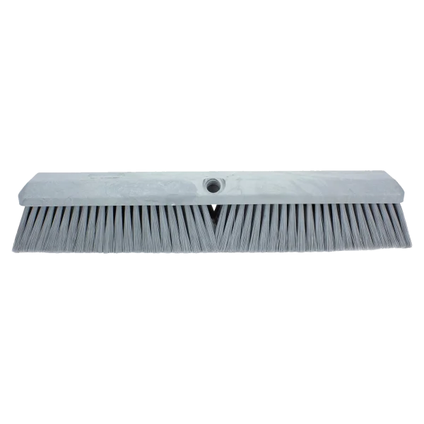 Cepillo para Pisos Industrial DEQ de 30 pulgadas (76.2 cm) con block plástico gris y cerdas mixtas resistentes, diseñado para limpieza profunda de pisos en interiores y exteriores de patios, cocinas y garajes.