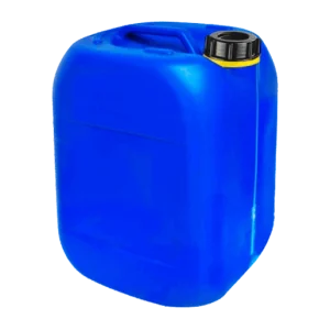 Una Caneca Plástica de 5 Galones DEQ azul oscuro (20 litros) con tapa rosca negra de 56.8 mm y asa integrada, ideal para el almacenamiento de líquidos en industria, comercio y hogar.