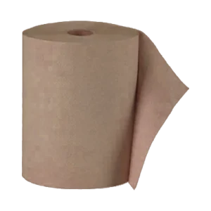 Toalla en Rollo Universal 180 Metros Ecológica Hoja Sencilla, de color marrón natural. Esta toalla es la opción extraordinaria para una higiene sostenible, ofreciendo rendimiento superior con material ecológico, suavidad, resistencia y alta absorción gracias a su diseño gofrado.