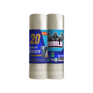 Bolsas de Basura Transparentes con Cierre Fácil 24x30, con Calibre 80 y código PLAST-08, ideales para uso en hogar y oficina.