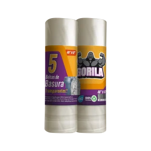 Bolsas de Basura Transparentes Estándar 40x47, con Calibre 120 y código PLAST-12, ideales para uso industrial y de gran capacidad.