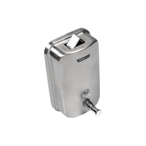 Jabonera Rellenable de Acero Inoxidable 700 ml, ideal para la higiene en espacios de alto tráfico.