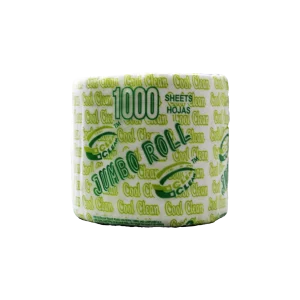 Papel Higiénico Jumbo 1000 Hojas, hoja sencilla, alto tránsito, máximo rendimiento, código 1124.