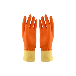 Guantes de limpieza Refortex Vitex, color naranja, diseñados para uso industrial y mayor resistencia a la fricción, disponible en tallas M, L y XL.