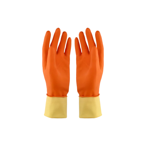 Guantes de limpieza Refortex Vitex, color naranja, diseñados para uso industrial y mayor resistencia a la fricción, disponible en tallas M, L y XL.