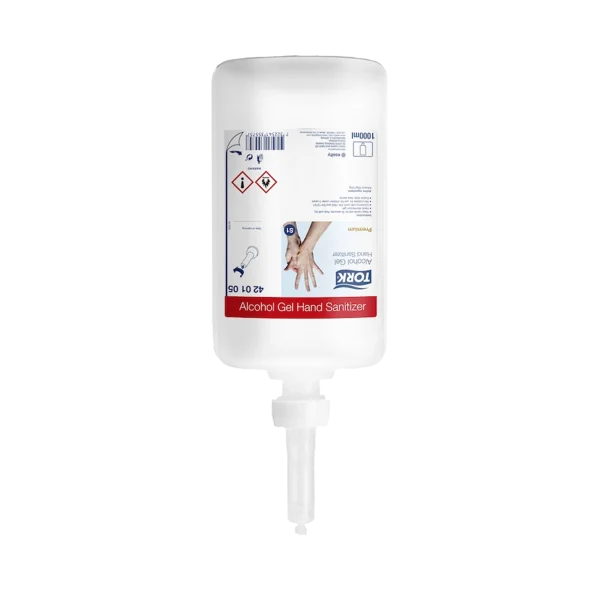 Tork Alcohol Gel Tork para Manos en cartucho de 1000 ml, desinfectante con 70% de alcohol, elimina microorganismos