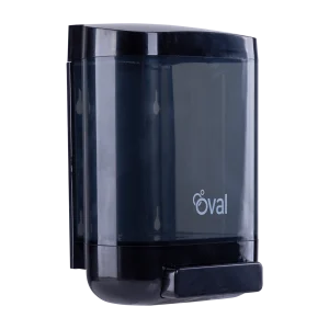 Jabonera Manual Alta Resistencia de 1.5 litros con tanque de ABS, ideal para alto tráfico. Incluye los modelos Humo/Negro (DV044) y Humo/Blanco (DV061).