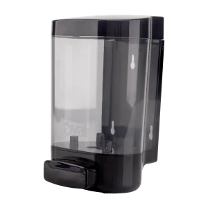 Jabonera EBBA Plástico ABS de 1 litro, con diseño estético e innovador, que ofrece mayor resistencia y durabilidad. Incluye los modelos Humo/Negro (DV062) y Humo/Blanco (DV063).