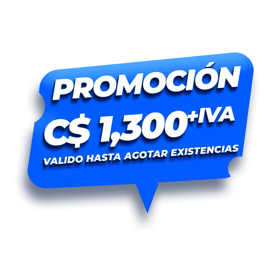 Promoción C$ 1,300 + IVA